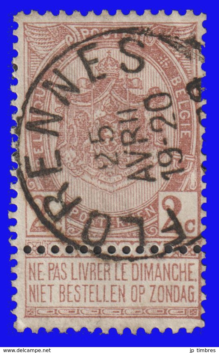 COB N° 55 - Belle Oblitération "FLORENNES" - 1893-1900 Fine Barbe