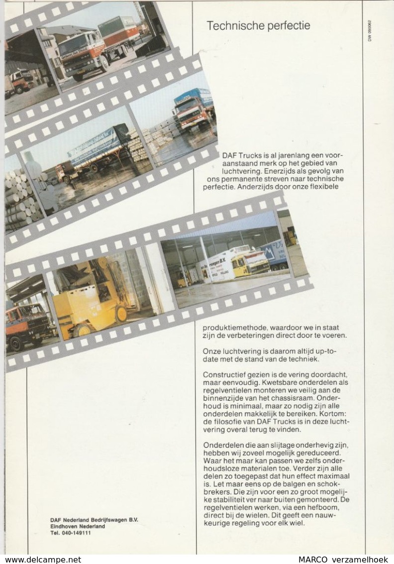 Brochure-leaflet DAF Trucks Eindhoven DAF Met Luchtvering Naar Een Beter Bedrijfsresultaat - Camions