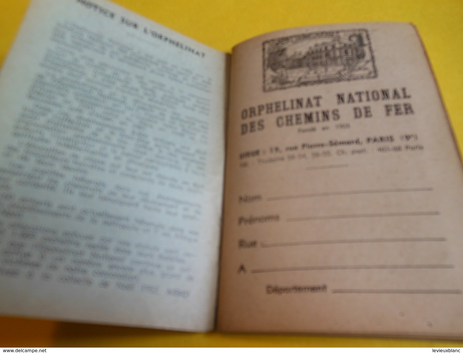 Agenda/Fédération Nationale Des Chemins De Fer/Orphelinat National Des Chemins De Fer/Avernes/Vésinet/Pecq/1953 TRA29bis - Spoorweg