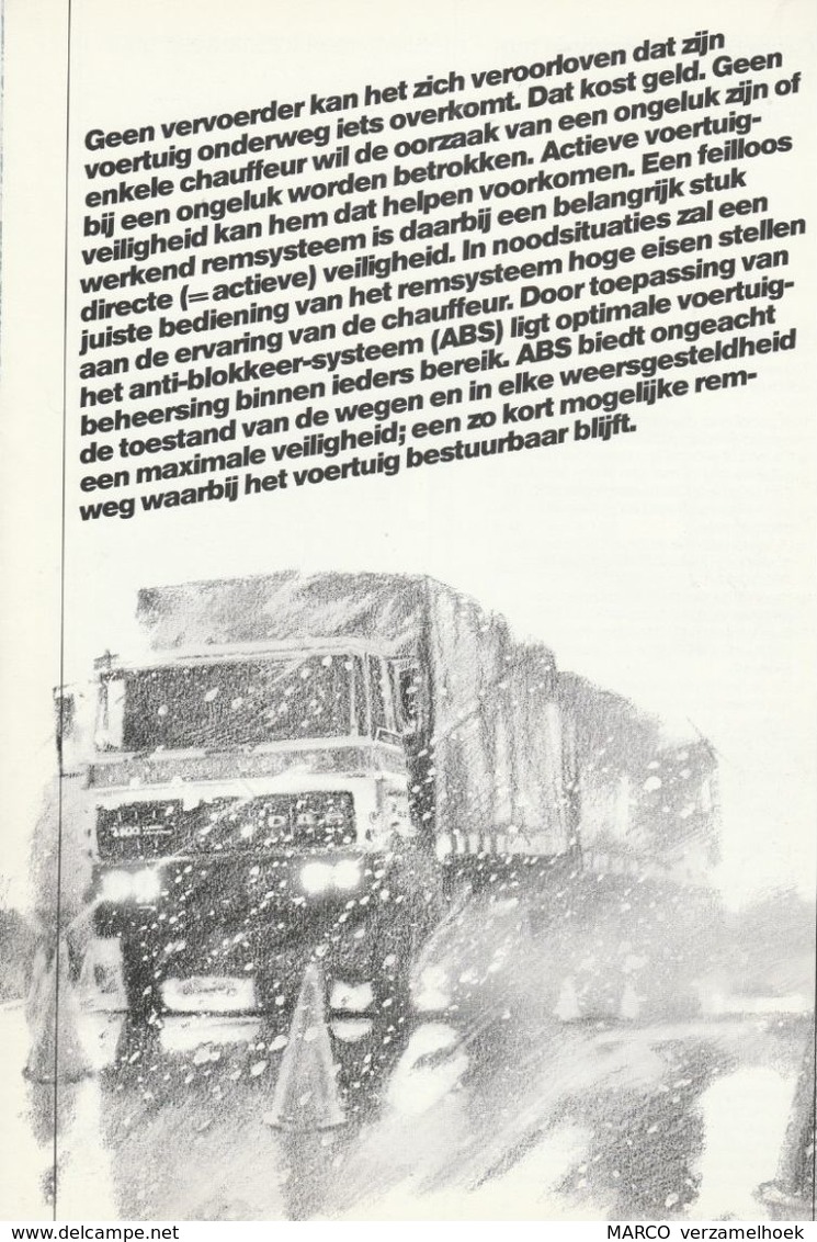 Brochure-leaflet DAF Trucks Eindhoven DAF Anti-blokkeer-systeem Een Verhoogde Veiligheid Op De Weg - Camions