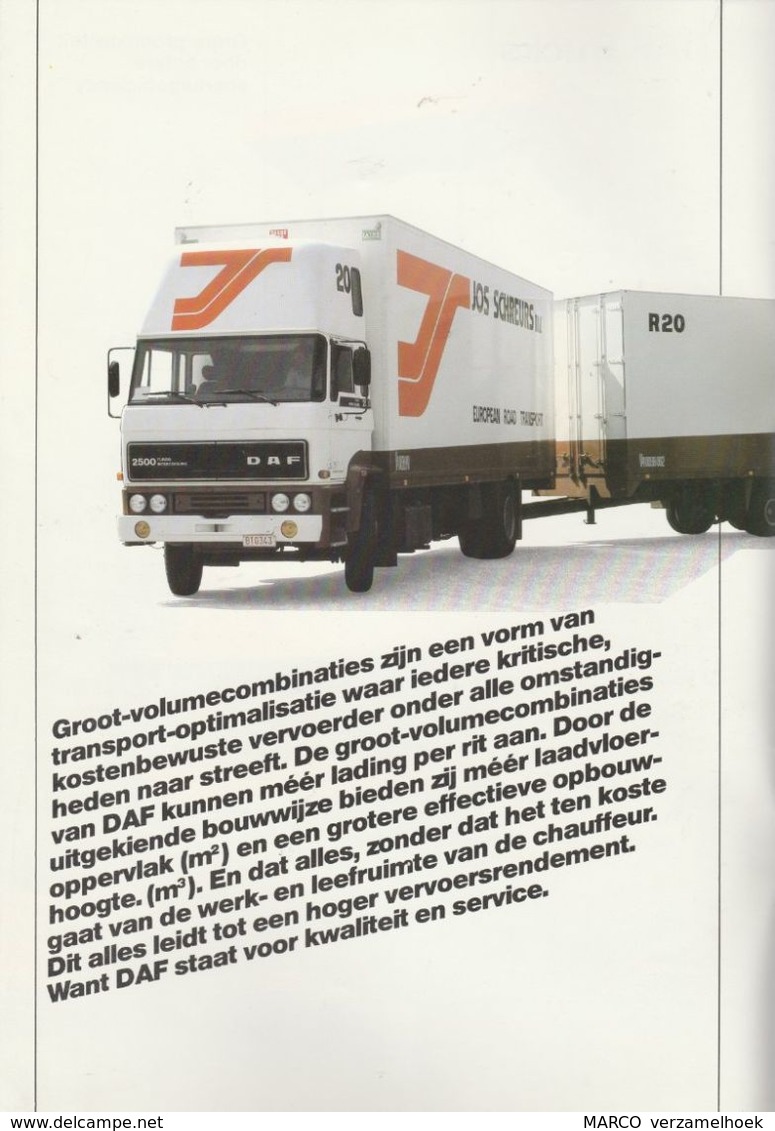 Brochure-leaflet DAF Trucks Eindhoven DAF Grote Productiviteit Door Betere Voertuigefficiëncy - Camions