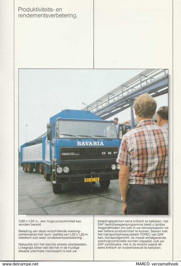 brochure-leaflet DAF trucks eindhoven DAF grote productiviteit door betere voertuigefficiëncy