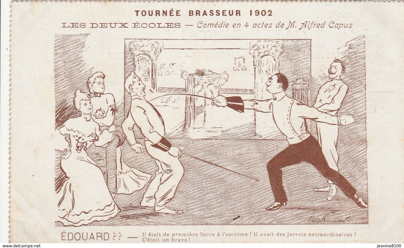 Théâtre Tournée Brasseur 1902 - Les Deux écoles - Comédie D'Alfred Capus - - Teatro