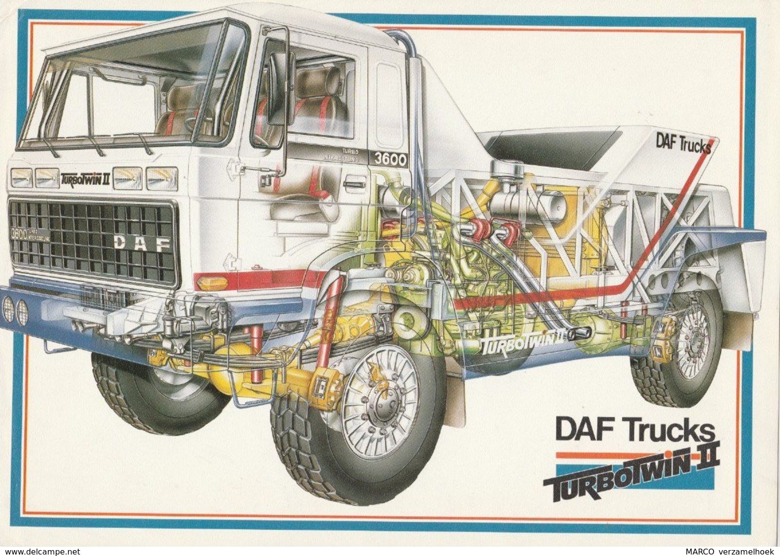 Brochure-leaflet DAF Trucks Eindhoven DAF Turbotwin Parijs -- Dakar - Camions