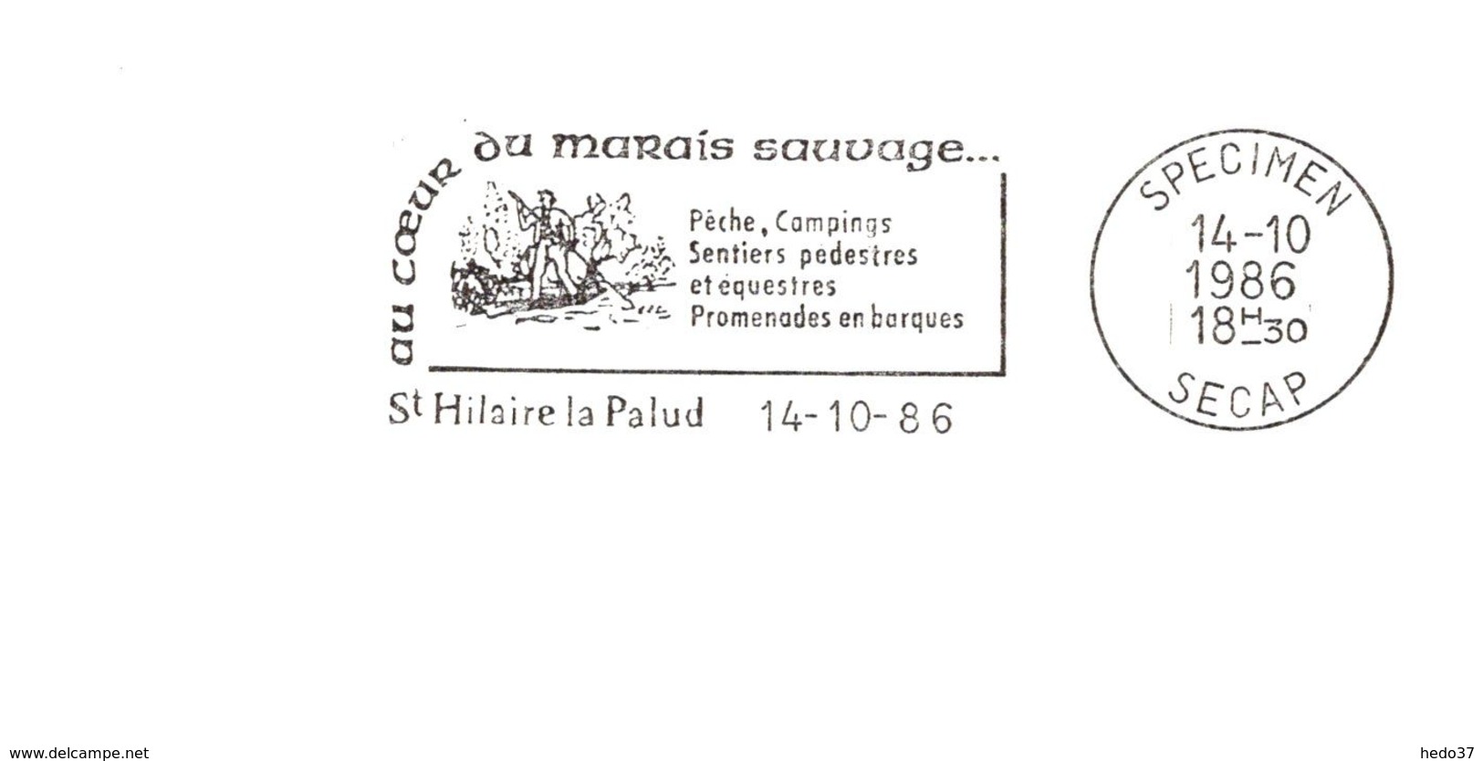 Département Des Deux Sèvres - St Hilaire La Palud - Flamme Secap SPECIMEN - Oblitérations Mécaniques (flammes)
