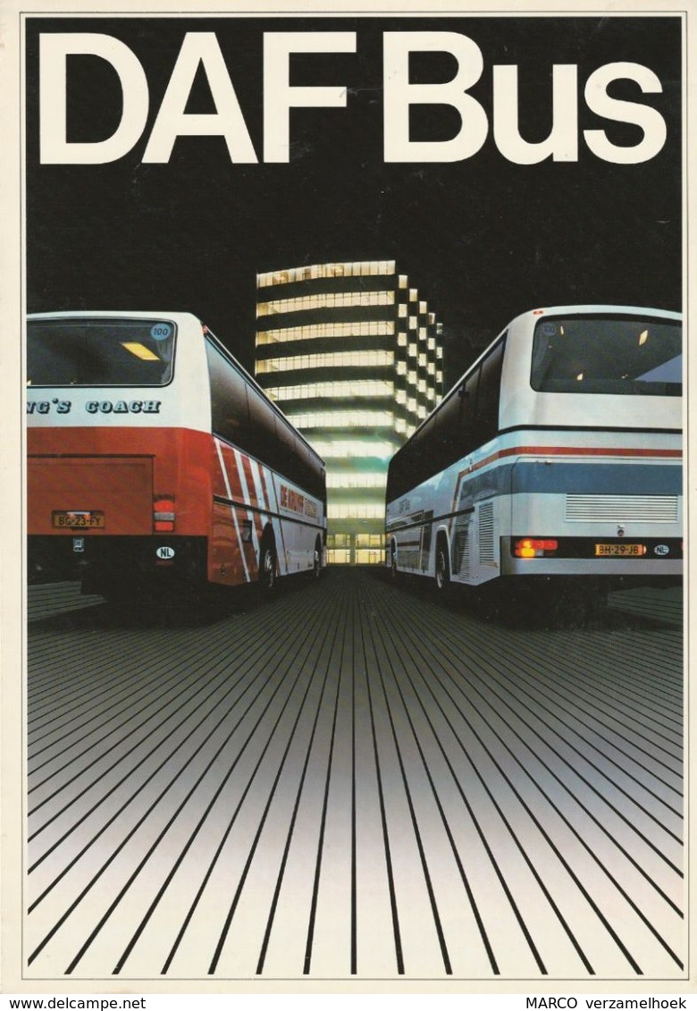 Brochure-leaflet DAF BUS Eindhoven MB200-230 SB-SBR Coach-tourbus-car De Tourisme-reisebus - Camions