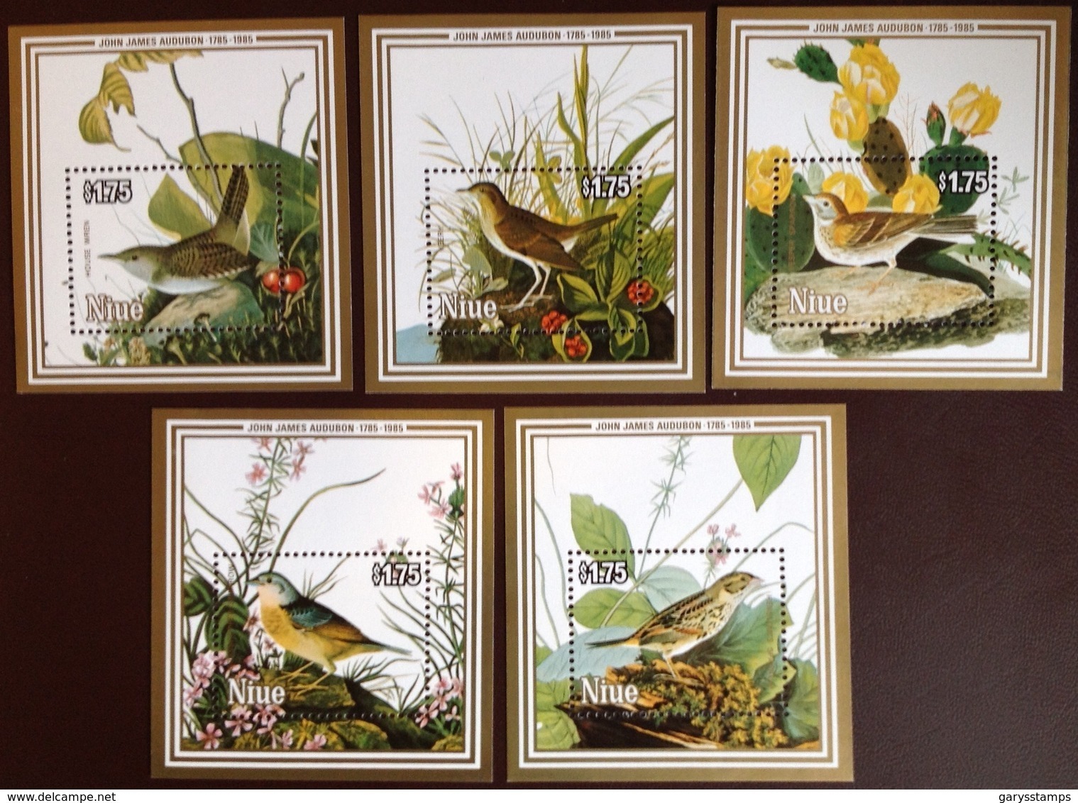 Niue 1985 Audubon Birds Minisheets MNH - Other & Unclassified