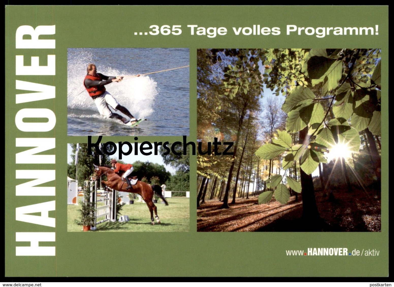 ÄLTERE POSTKARTE HANNOVER WASSERSKI PFERDESPORT SPRINGREITEN Water Ski Nautique Waterski Ansichtskarte AK Postcard Cpa - Wasserski