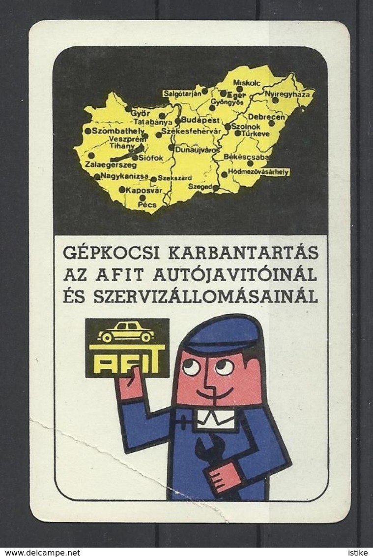 Hungary, "Afit", Car Service Ad, 1970. - Petit Format : 1961-70