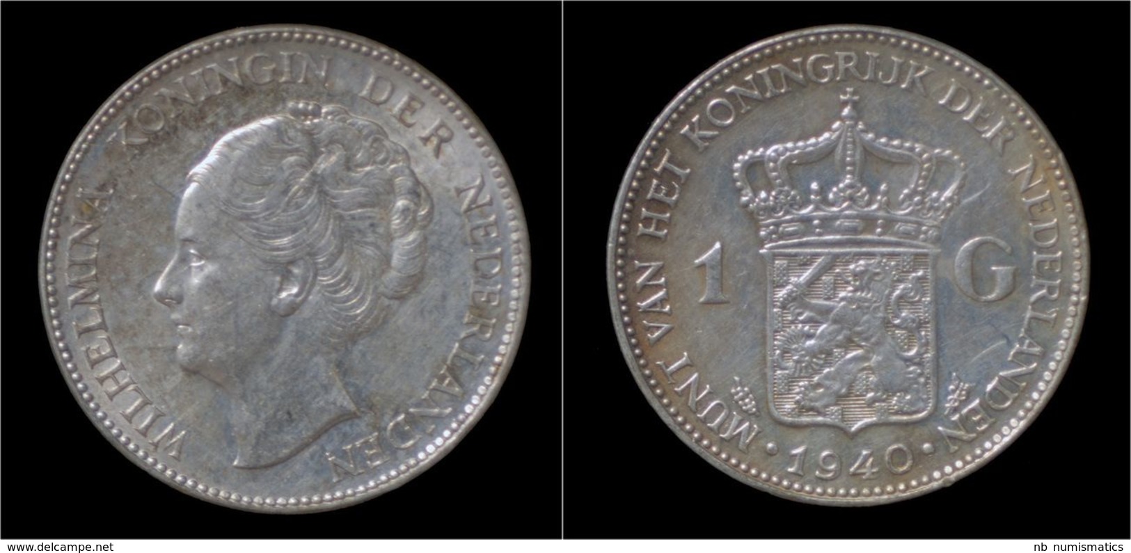 Netherlands Wilhelmina I 1 Gulden 1940 - 1 Gulden