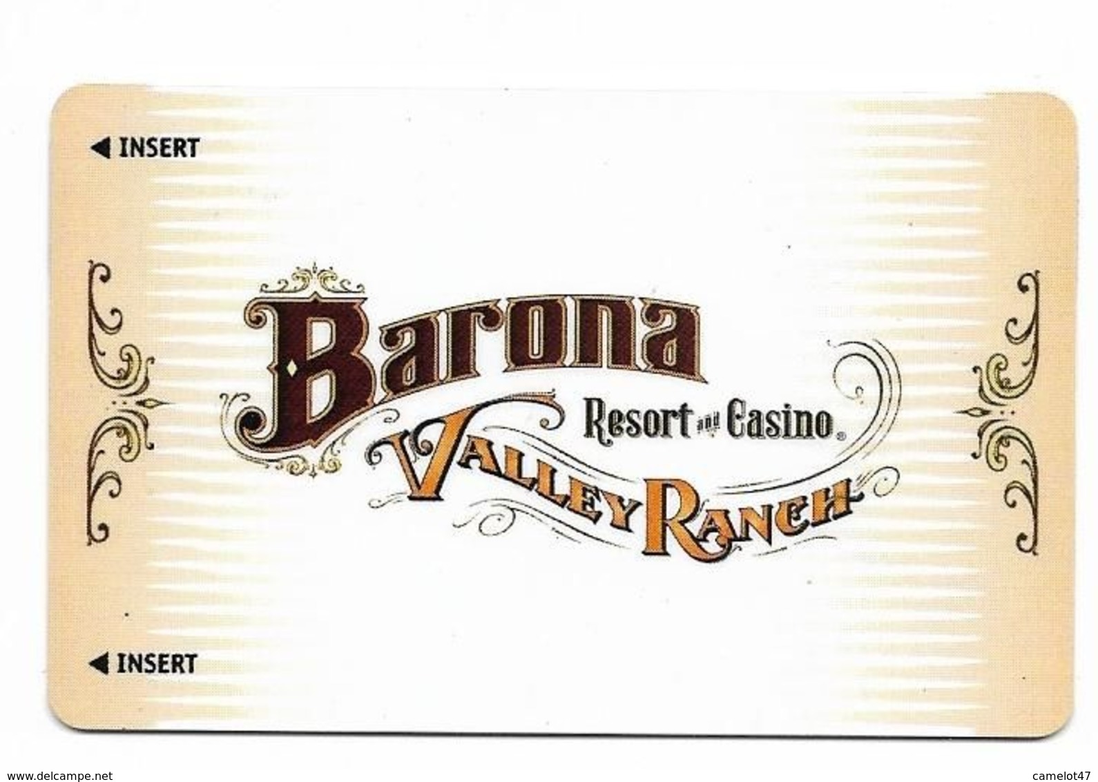 Barona Resort & Casino, Lakeside, CA, U.S.A., Used Magnetic Hotel Room Key Card # Barona-2bar - Hotel Keycards