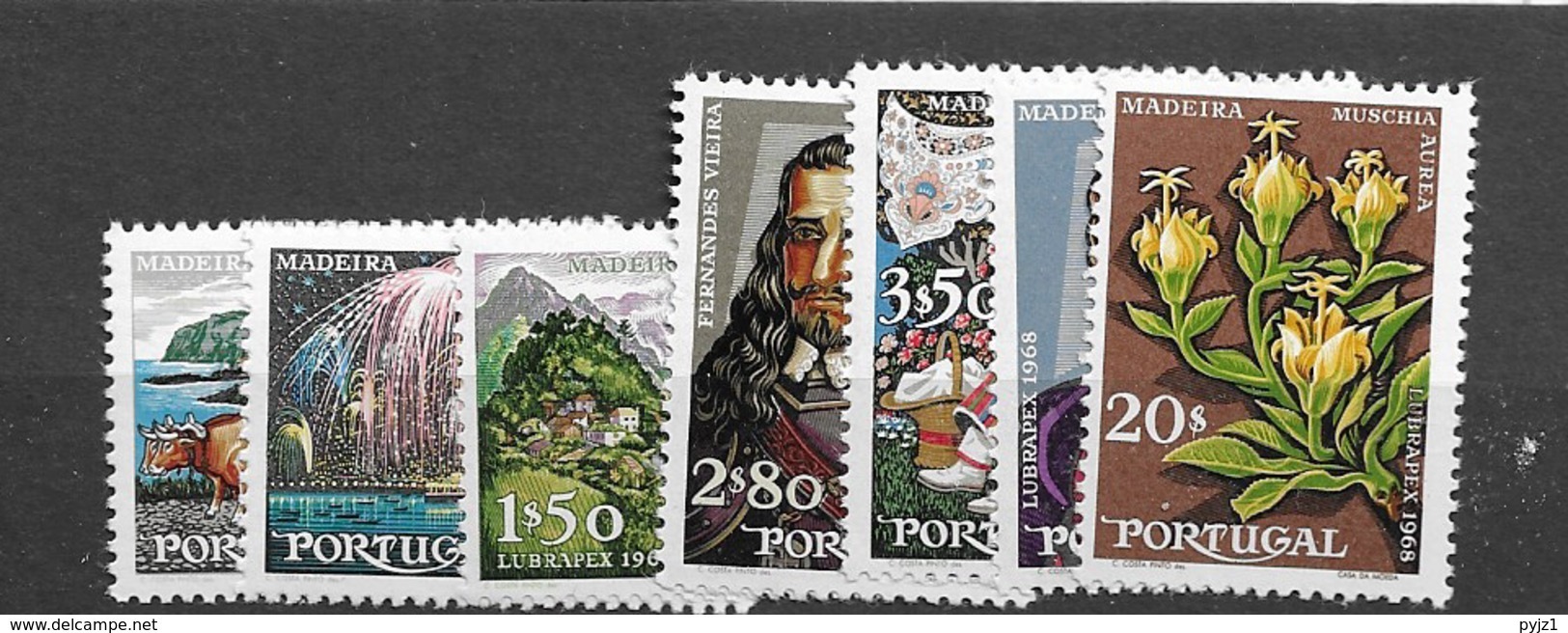 1968 MNH Portugal, Michel 1060-66 Postfris** - Neufs