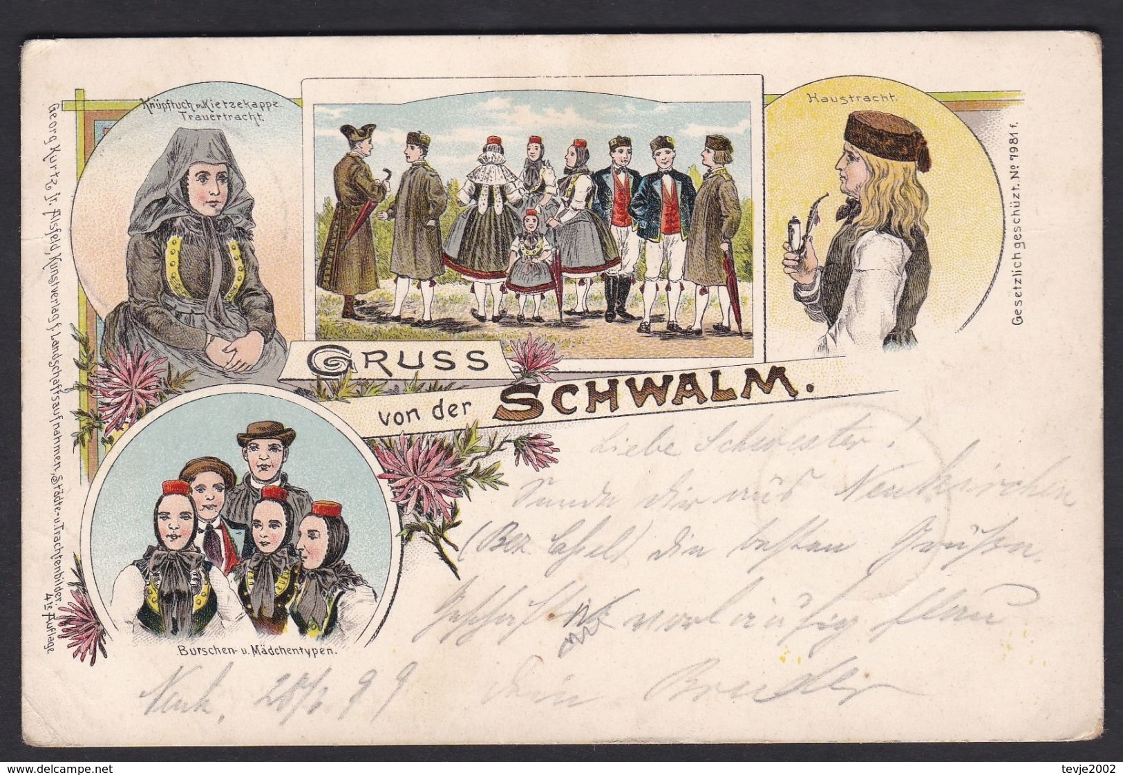 Künstler Ansichtskarte - Gruss Von Der Schwalm - Gebraucht Used - Treysa 1899 - Schwalmstadt