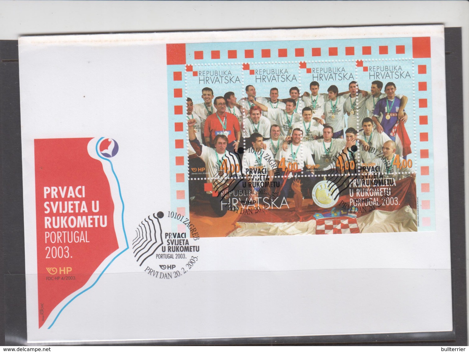 WATER POLO - CROATIA - 2003-  WATE RPOLO WINNERS S/SHEET ON   ILLUSTRATED FDC - Water-Polo