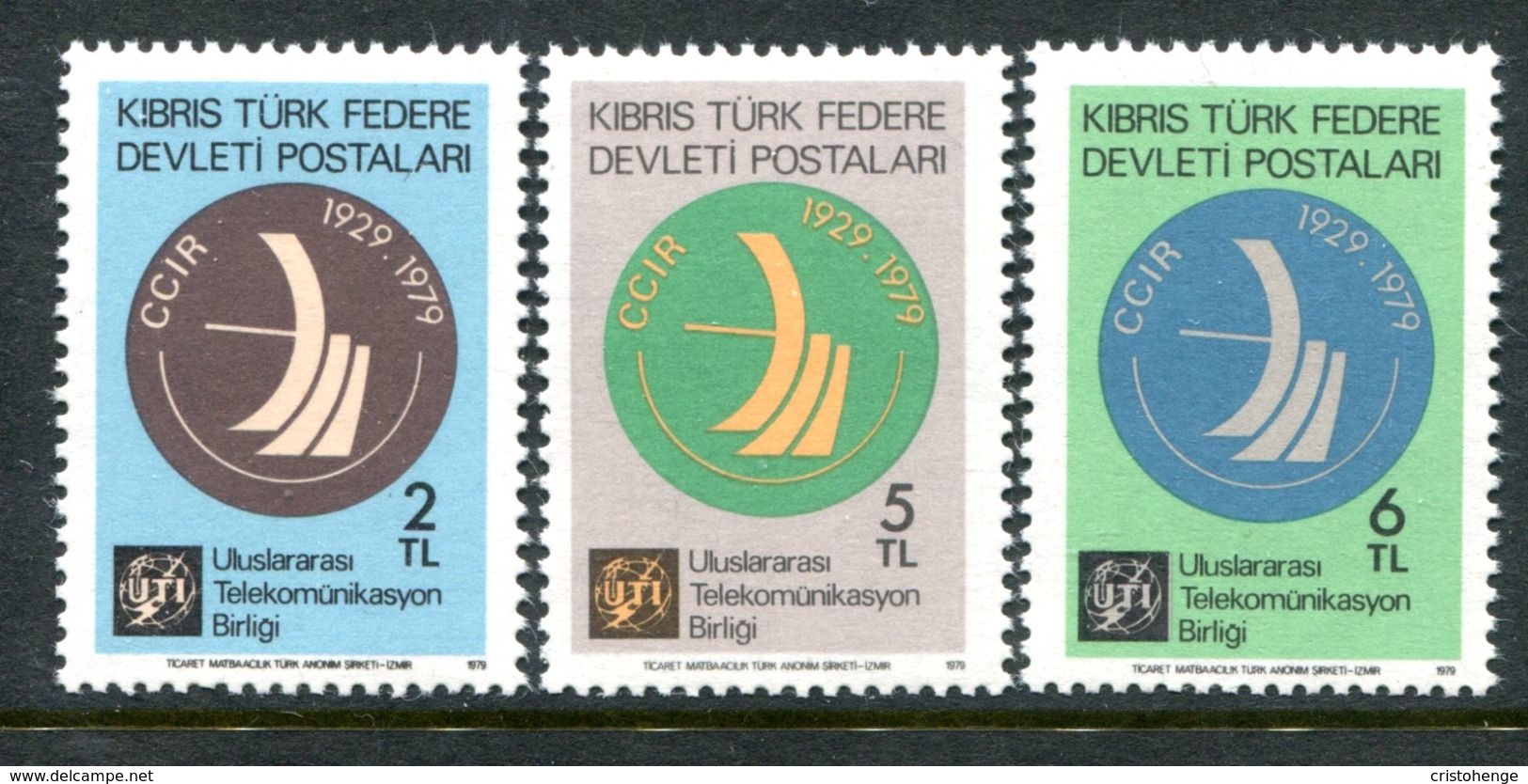 Cyprus - Turkish Cypriot Posts - 1979 50th Anniversary Of International Consultative Radio Set MNH (SG 82-84) - Nuevos