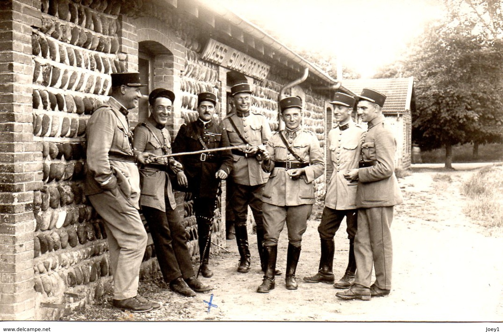 Carte Photo Mess Des Officiers Du 54ème RAC 1924, Noms Au Dos. - Guerre, Militaire