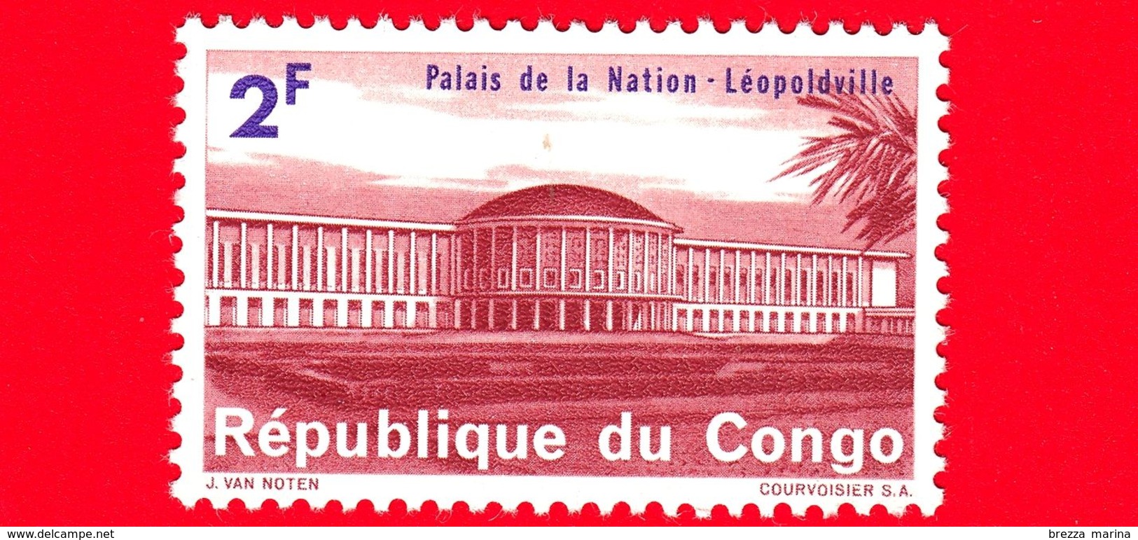 Nuovo - MNH - Repubblica Del CONGO - 1964 - Palazzo Della Nazione - Léopoldville - (Kinshasa) - 2 - Neufs