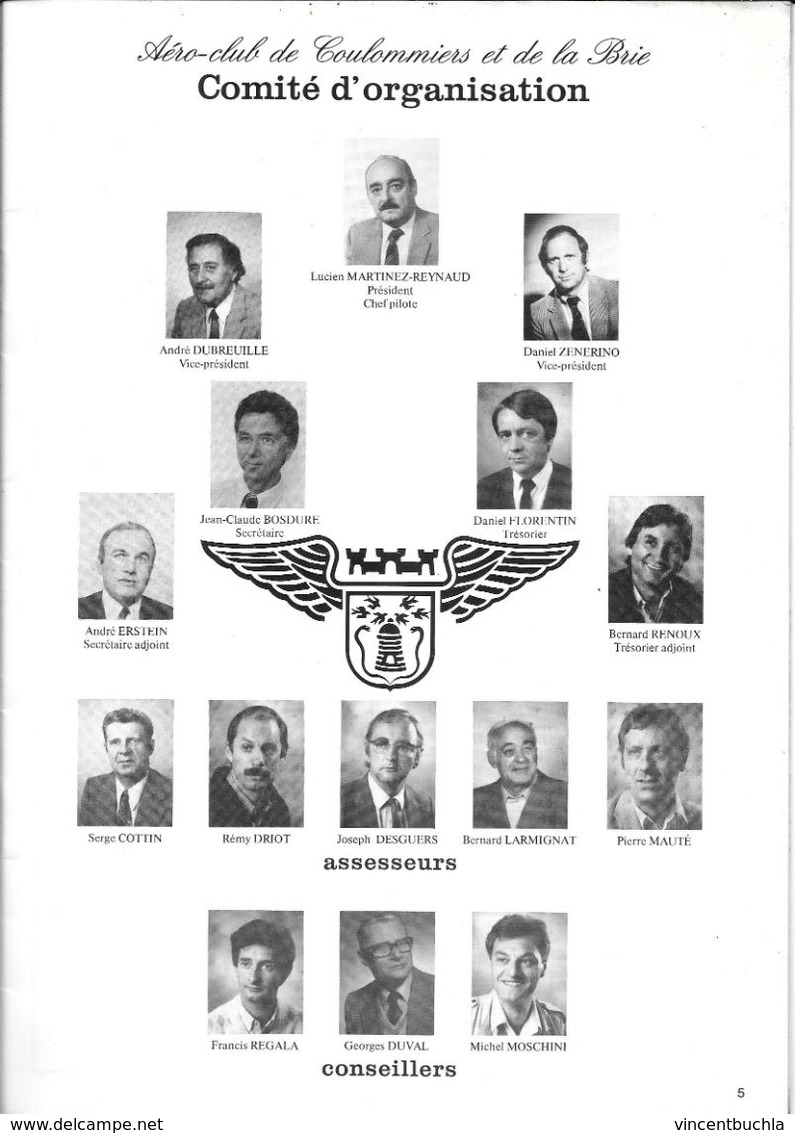 Programme Fête aérienne Aérodrome coulommiers avec Patrouille de France 11 juin 1984 cinquantenaire Numéroté 28 pages