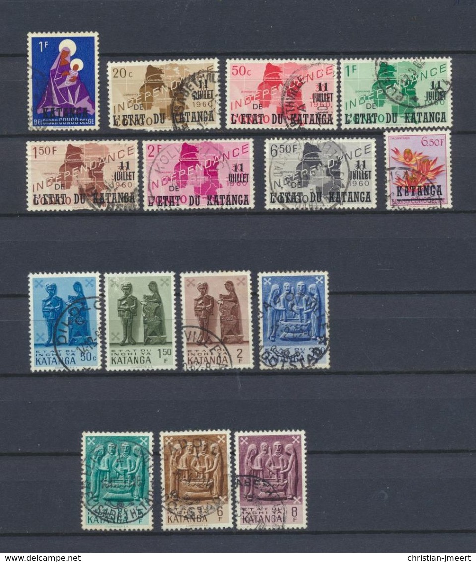 KATANGA  Lot MNH XX:MH X Et Oblitérés  37 Timbres - Katanga