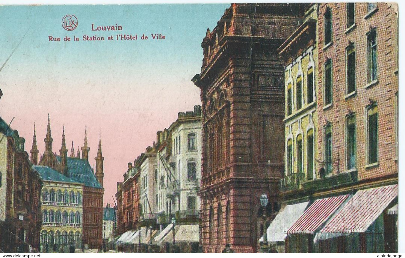 Leuven - Louvain - Rue De La Station Et L'Hôtel De Ville - Leuven