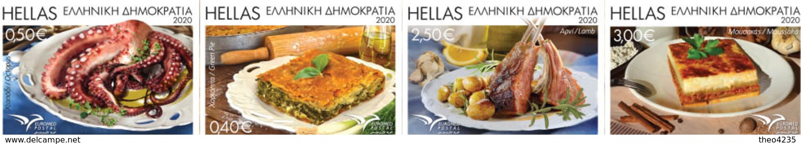 GREECE STAMPS EUROMED 2020/TRADITIONAL GASTRONOMY IN THE MEDITERRANEAN- MNH-20/7/20(the Photo Is From EUROMED POSTAL SIT - Alimentation