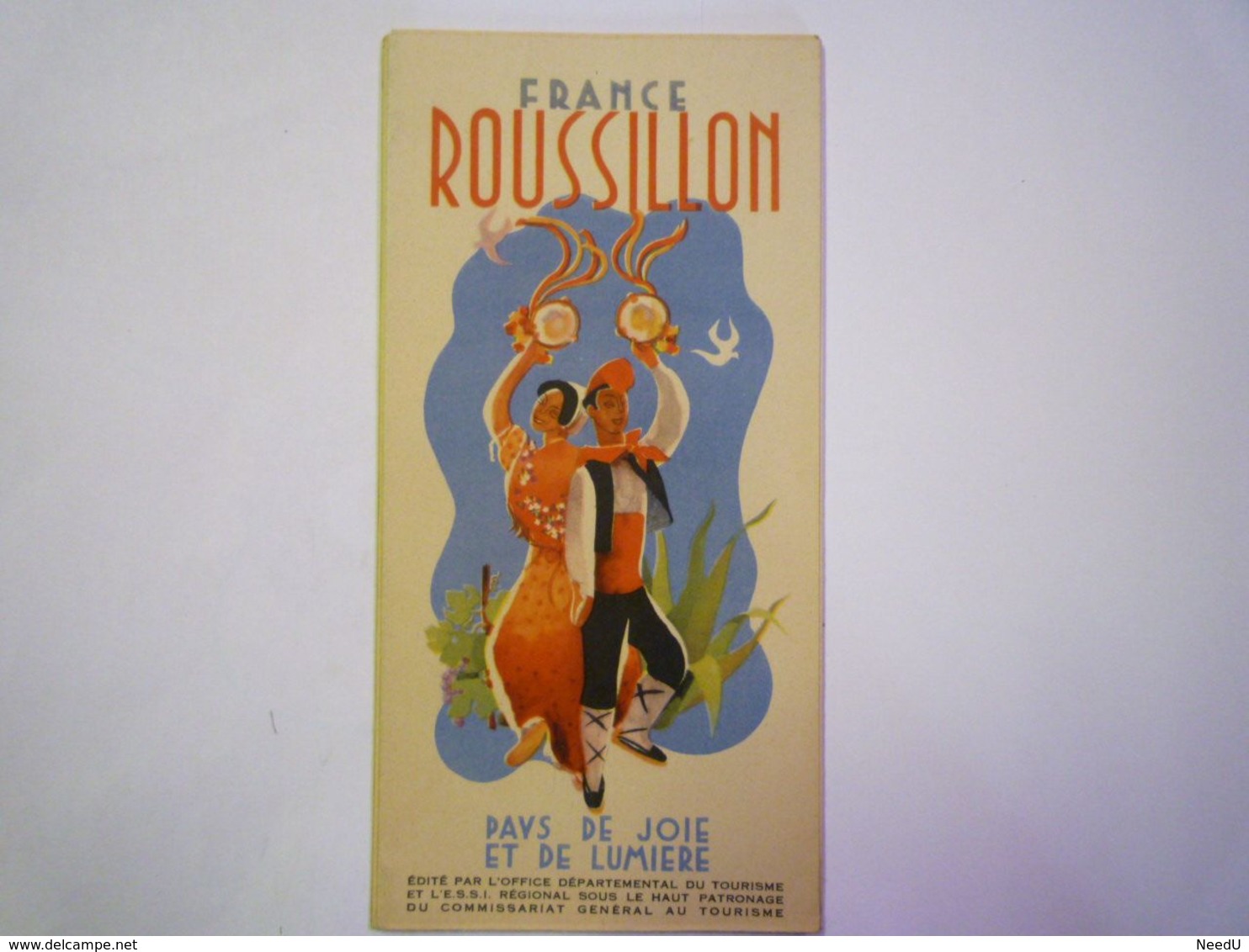 GP 2020 - 2551  DEPLIANT PUB  " ROUSSILLON "  1937   XXX - Reclame