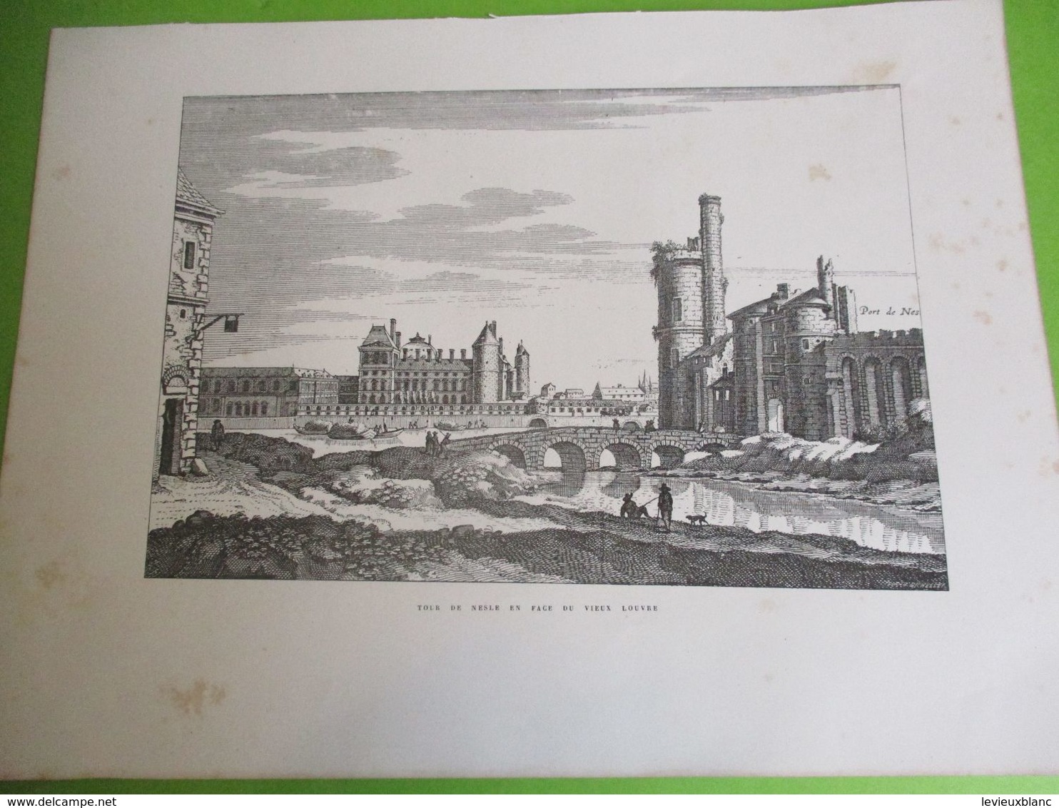 Grande Gravure Tour De Nesle En Face Du Vieux Louvre/PARIS Sous LOUIS XIV/Monuments Et Vues/A Maquet/1883   GRAV370 - Estampes & Gravures