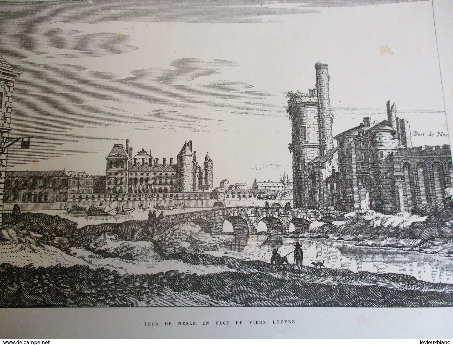 Grande Gravure Tour De Nesle En Face Du Vieux Louvre/PARIS Sous LOUIS XIV/Monuments Et Vues/A Maquet/1883   GRAV370 - Estampes & Gravures