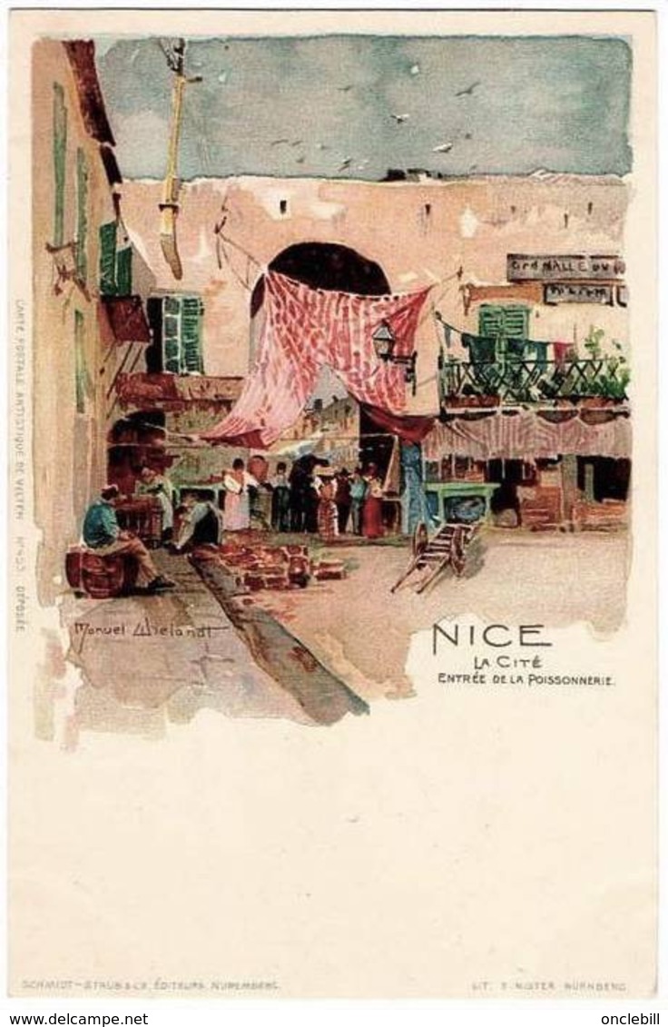 Lot 3 CPA Nice Illustrateur M. Wielandt 1899 état Superbe TOP - Wielandt, Manuel