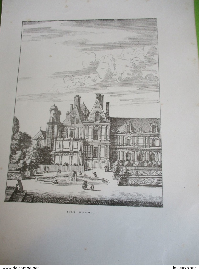 Grande Gravure Hôtel Saint Paul /PARIS Sous LOUIS XIV/Monuments Et Vues/A Maquet/1883 GRAV380 - Estampas & Grabados