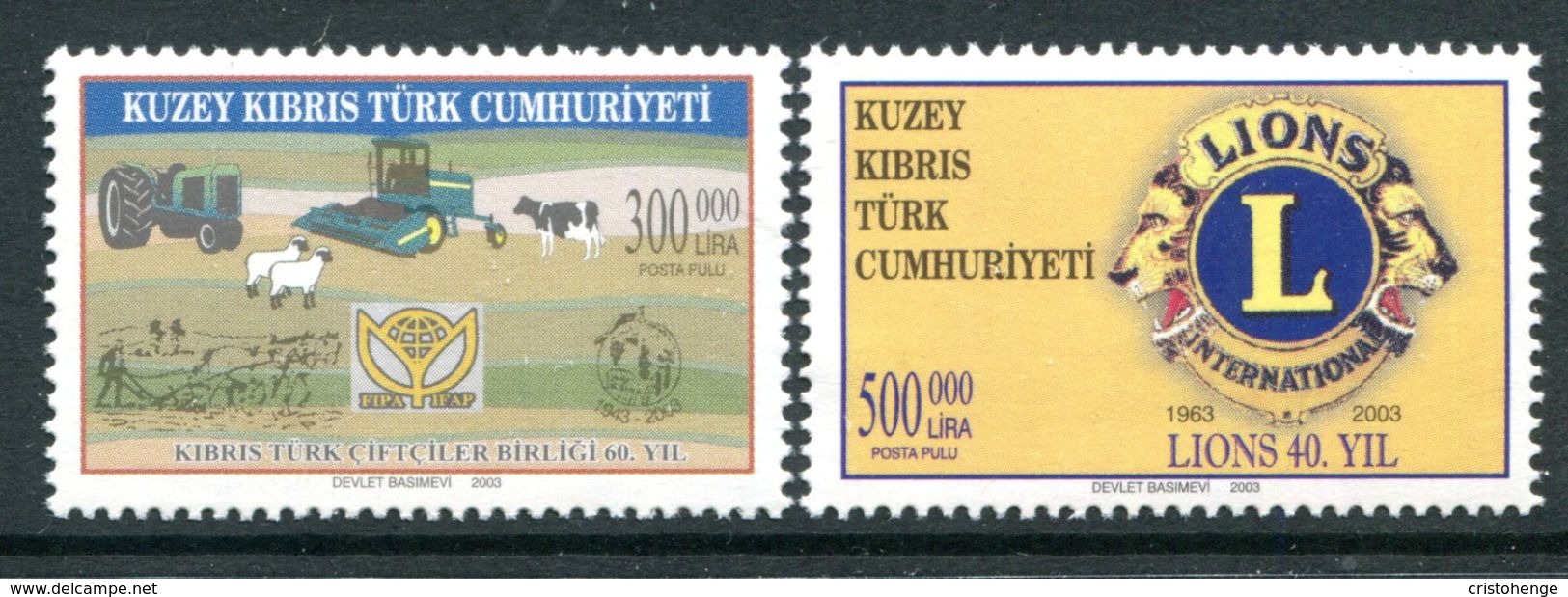 Cyprus - Turkish Cypriot Posts - 2003 Anniversaries Set MNH (SG 584-585) - Unused Stamps