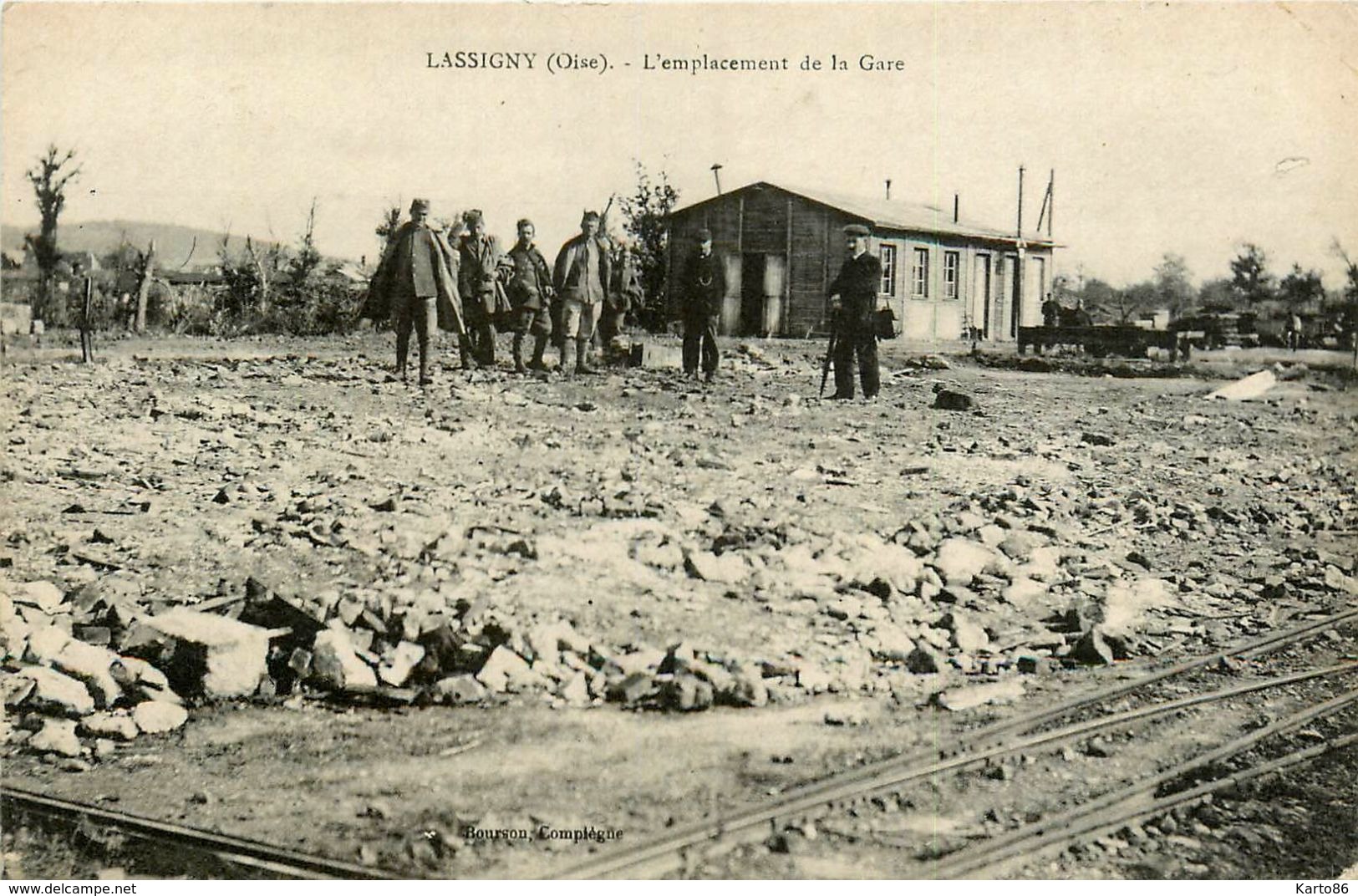 Lassigny * L'emplacement De La Gare * Ligne Chemin Fer Oise - Lassigny