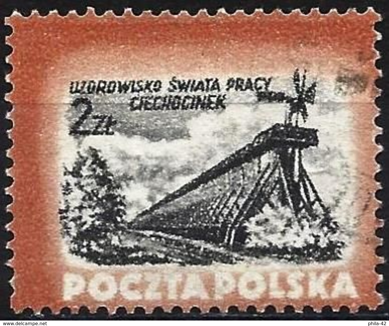 Poland 1953 - Mi 830A - YT 732 ( Ciechocinek Sanatorium ) - Variétés & Curiosités