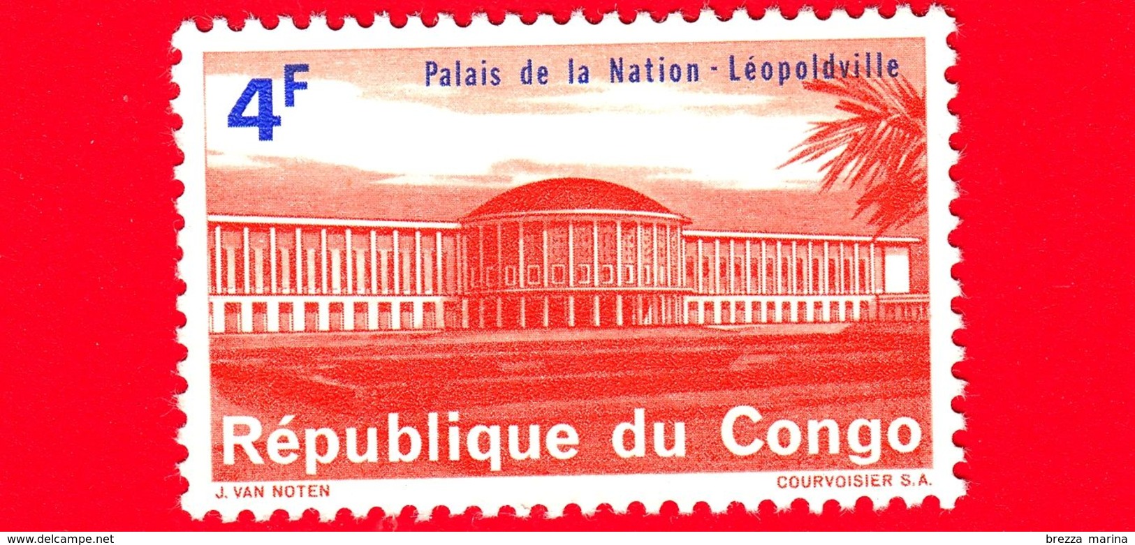 Nuovo - MNH - Repubblica Del CONGO - 1964 - Palazzo Della Nazione - Léopoldville - (Kinshasa) - 4 - Ungebraucht