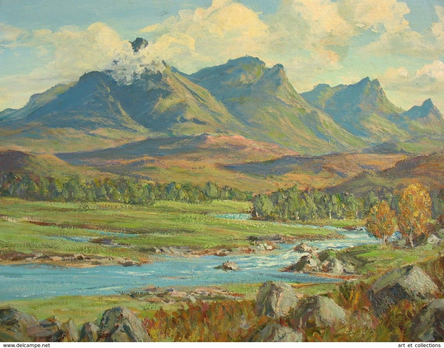 Charmant Paysage : "BEN LOYAL (Nord de l’Écosse)", peint par Walter W. RUSSELL