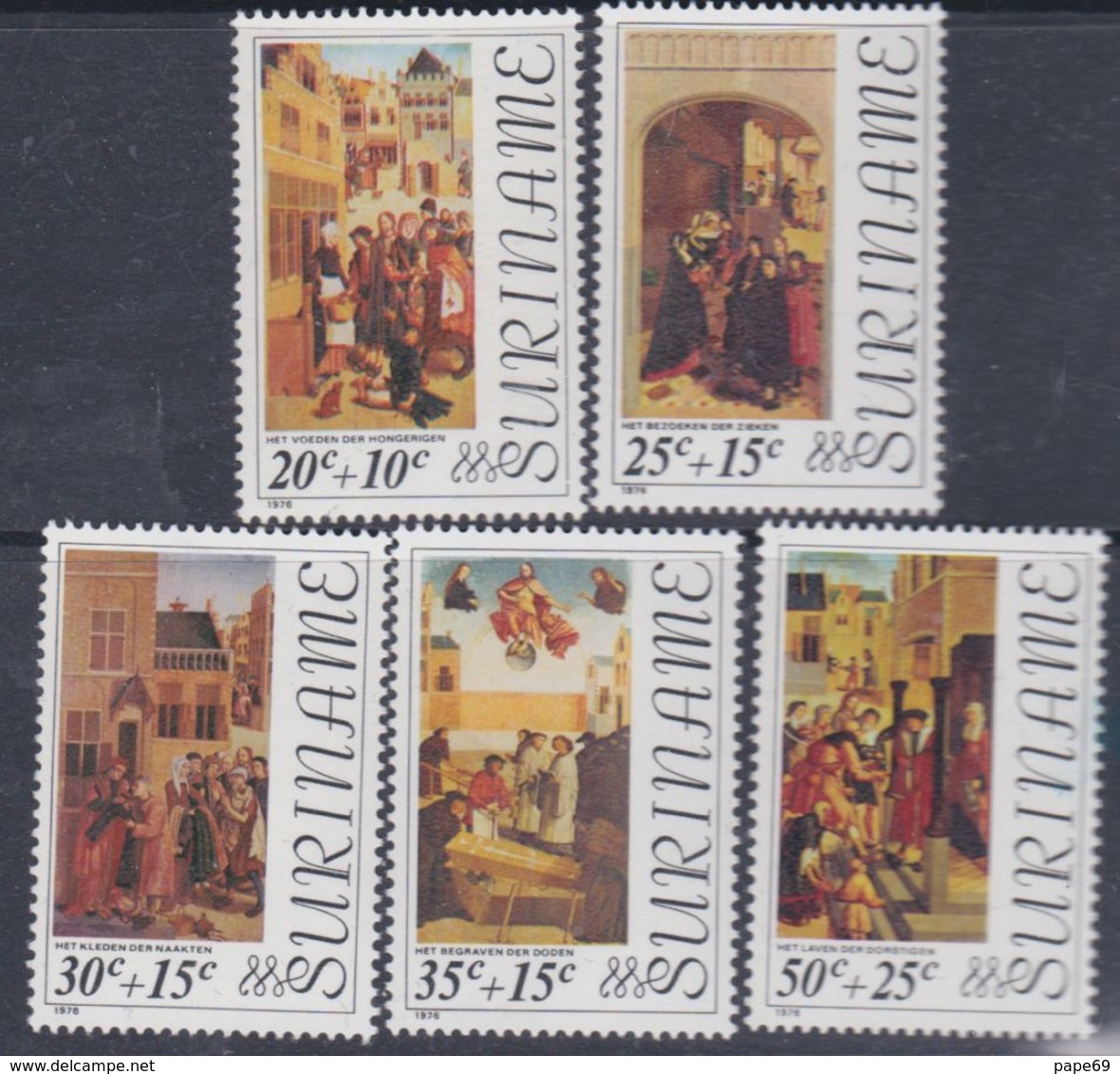 Surinam N° 642 / 46 XX Pâques,  Les 5 Valeurs Sans Charnière, TB - Surinam