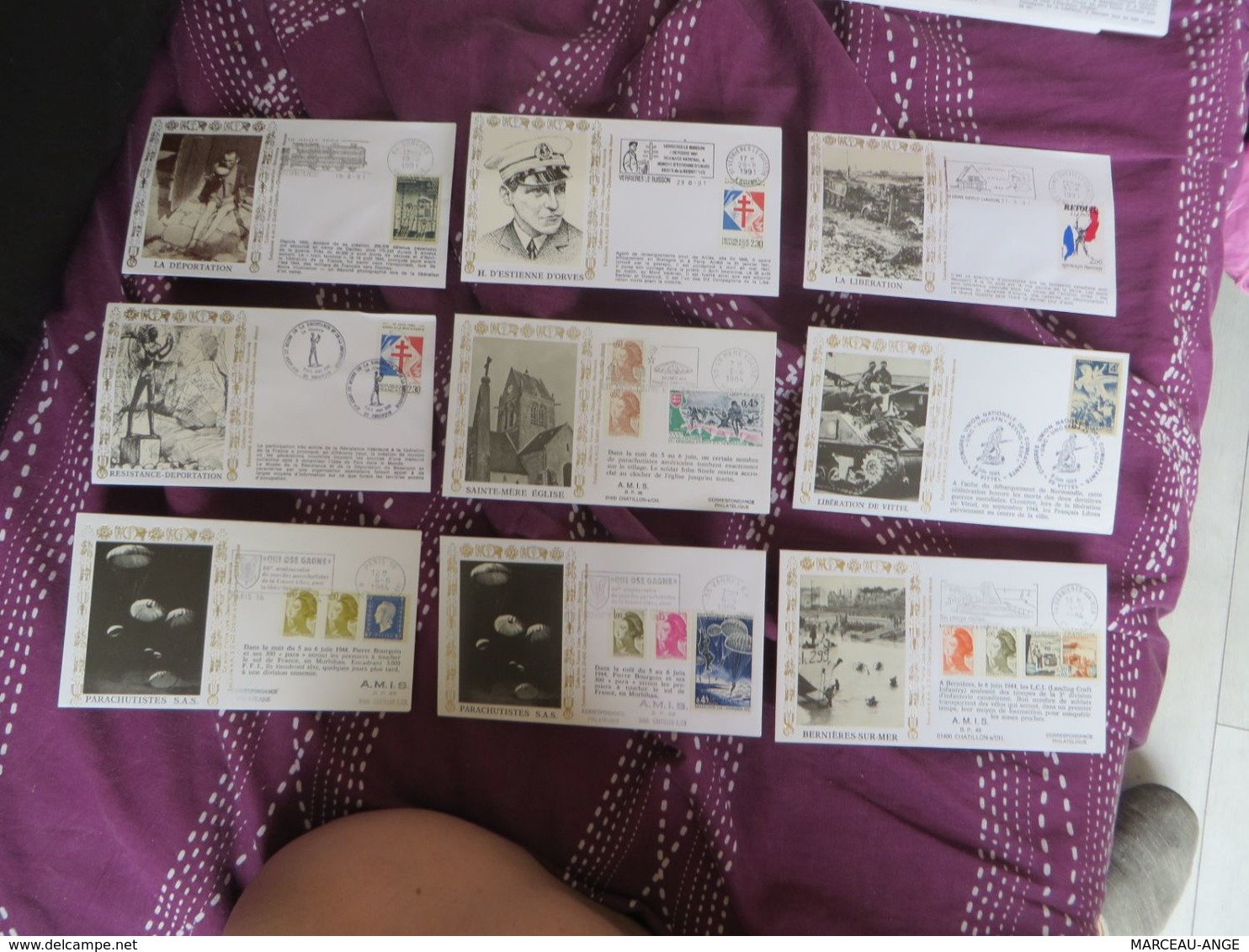 environ 130 ou 140 envelloppes,lettres,souvenirs,,, general de gaulle,,liberation,militaires ,debarquement et DIVERS