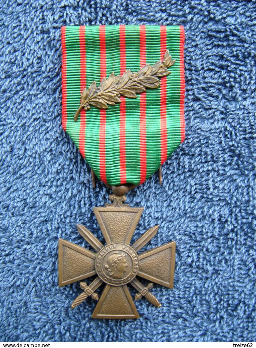 WWI Médaille Croix De Guerre Avec Palme 1914 1917 Très Bon état - France