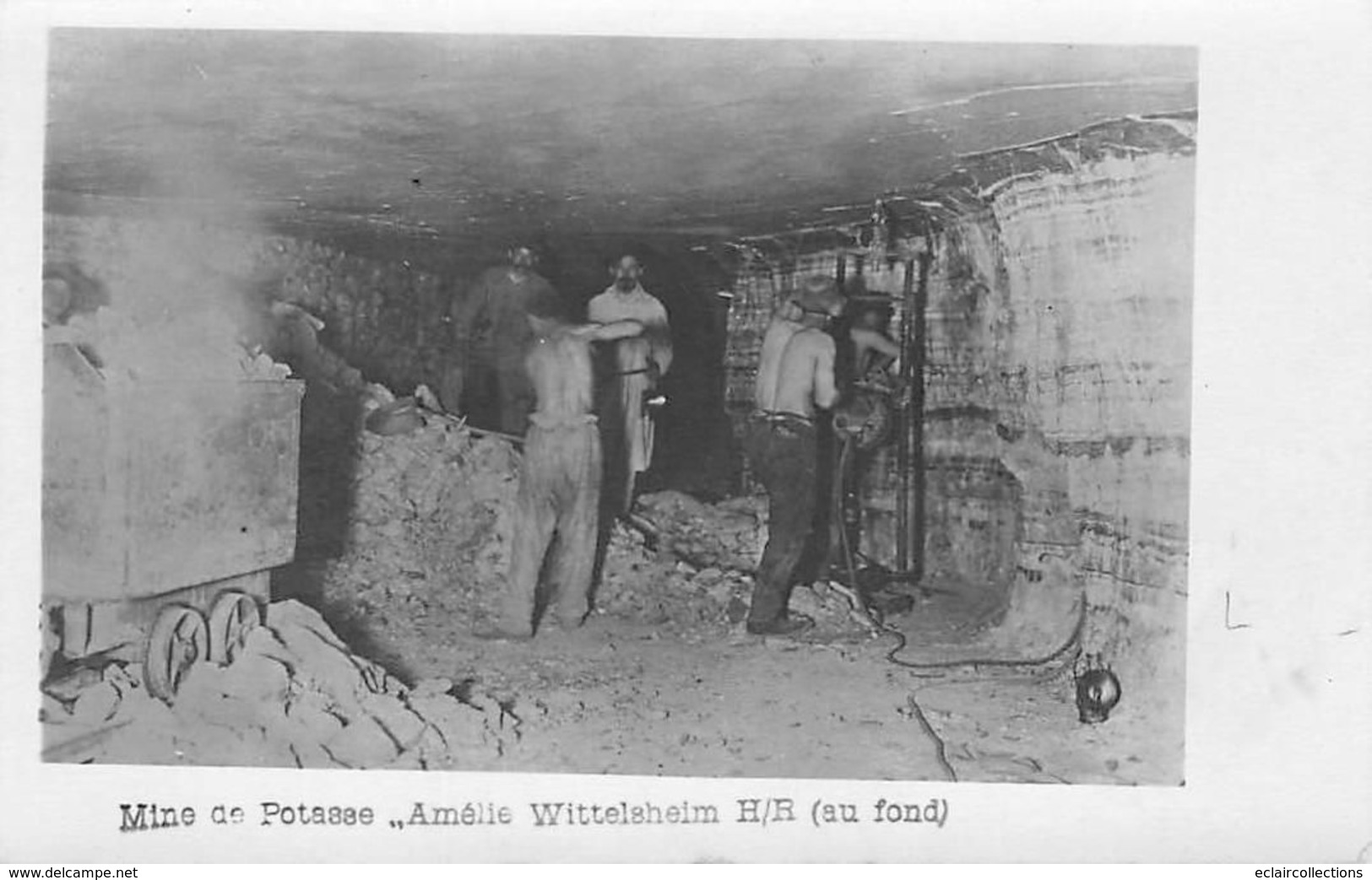 Wittelsheim          68     Mines De Potasse ..Amélie . Ouvriers Au Fond   6   (voir Scan) - Autres & Non Classés