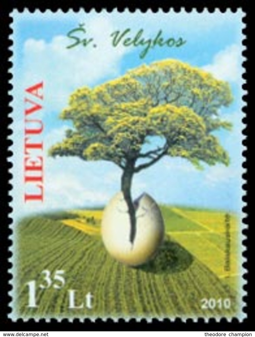 LITUANIE Pâques 2010 1v Flore Neuf ** MNH - Lituania