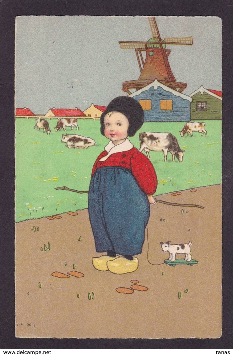 CPA Baumgarten Illustrateur Moulin à Vent écrite Enfant - Baumgarten, Tilly Von