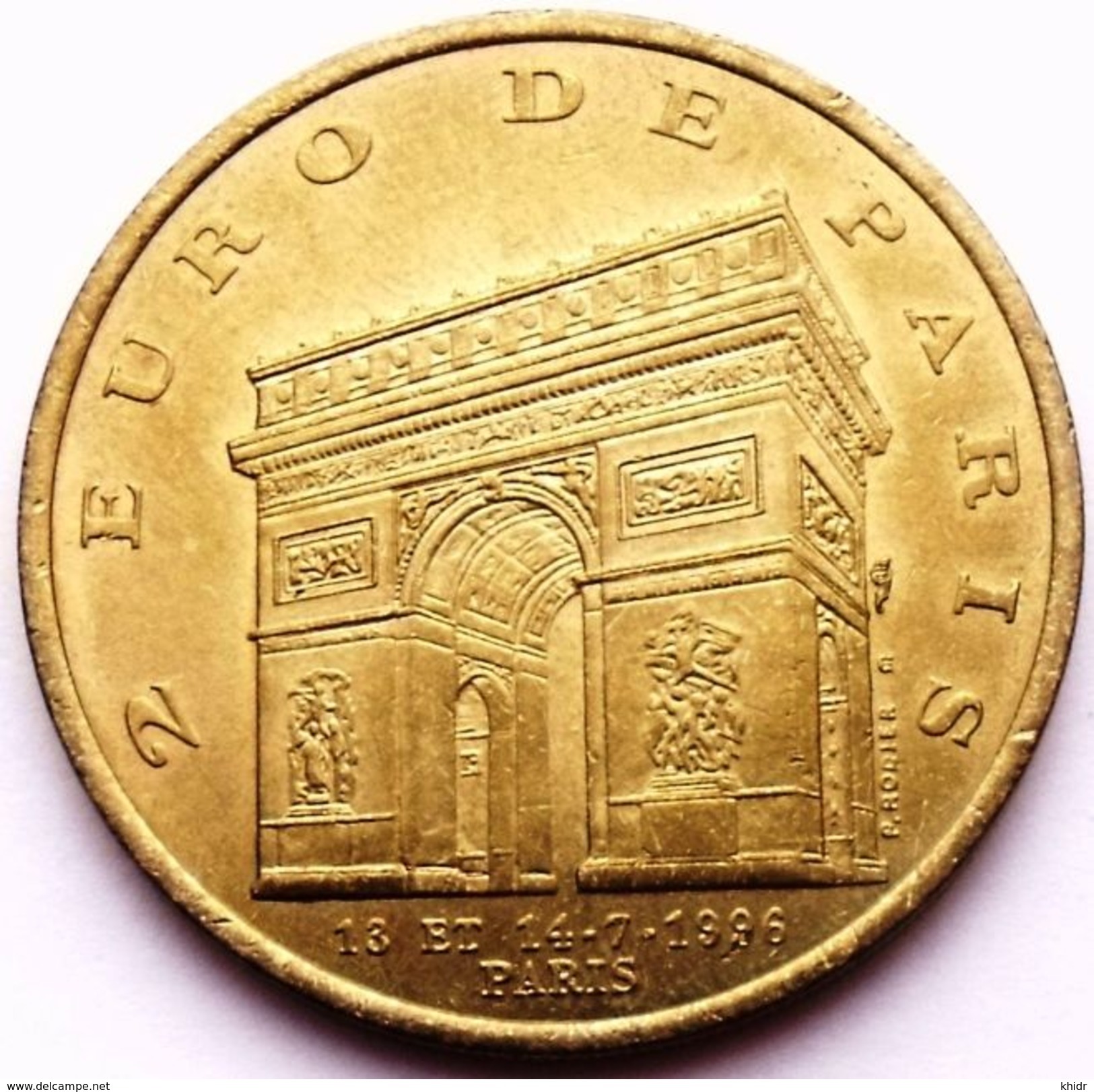 2-euros-de-Paris-13--14-juillet-1996-Brigade-des-Sapeurs-Pompiers-de-Paris - Francia