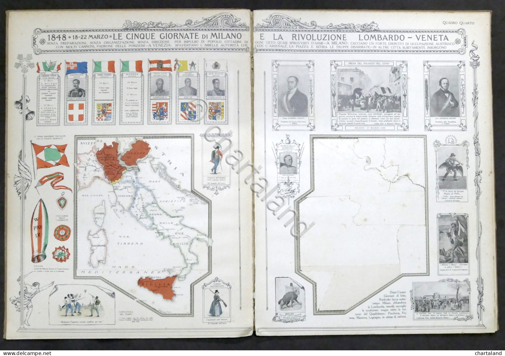 G. Tabet - Quadri Storici Del Risorgimento - L'Italia Nel 1848 - 49 - 1920 Ca. - Otros & Sin Clasificación