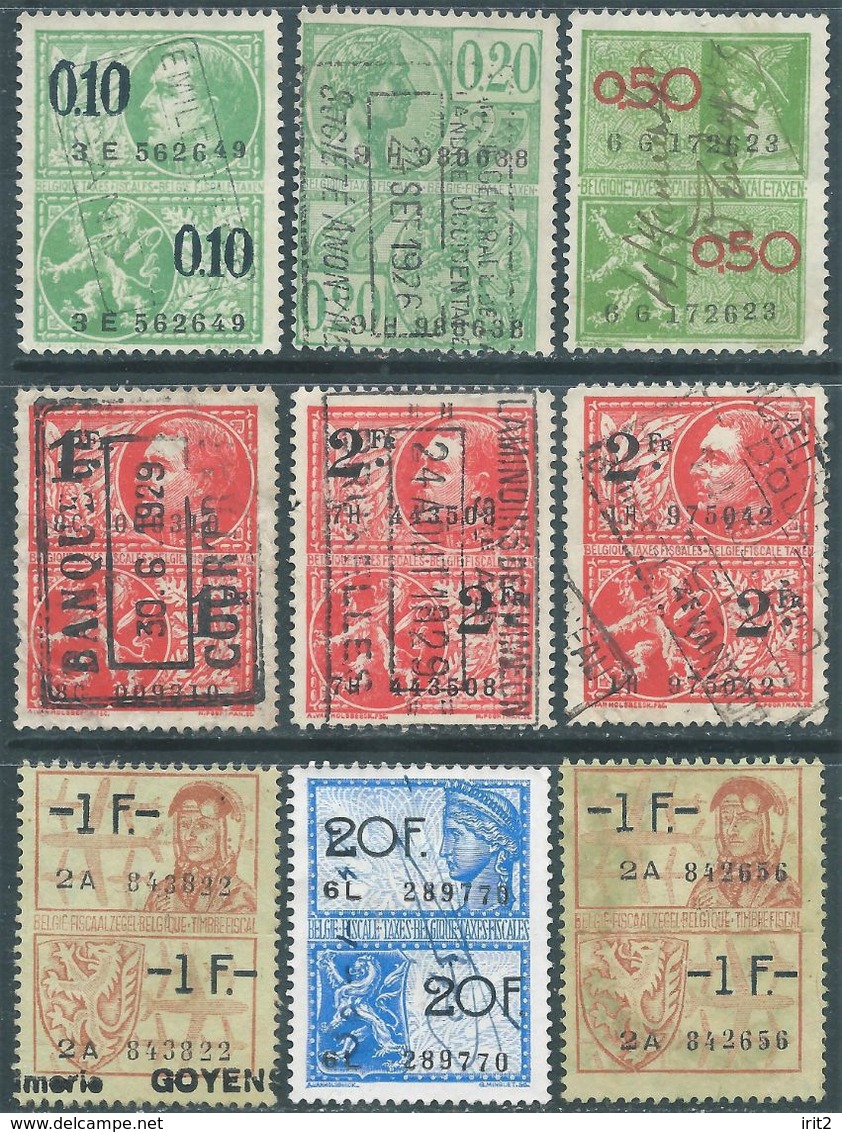 BELGIO BELGIUM BELGIE BELGIQUE,Revenue Stamps Taxes,fiscal Used - Sellos