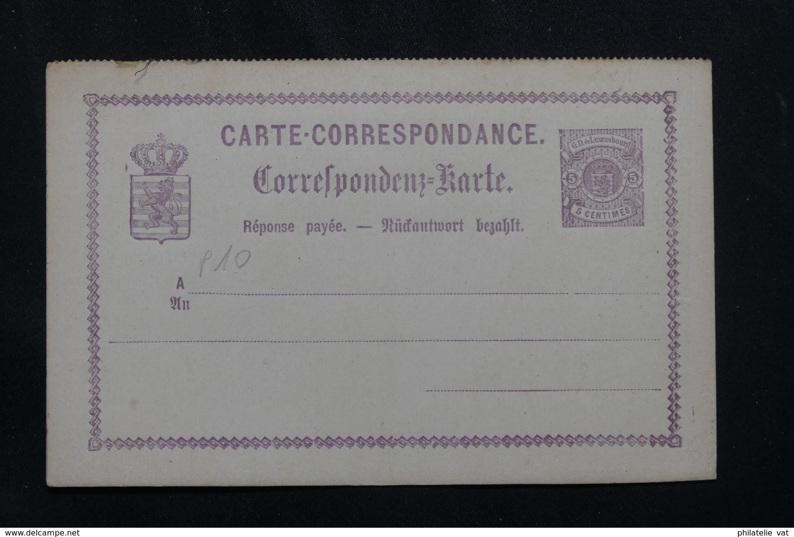 LUXEMBOURG - Entier Avec Réponse Payée - Petit Défaut - Pas Courant - P 22940 - Entiers Postaux