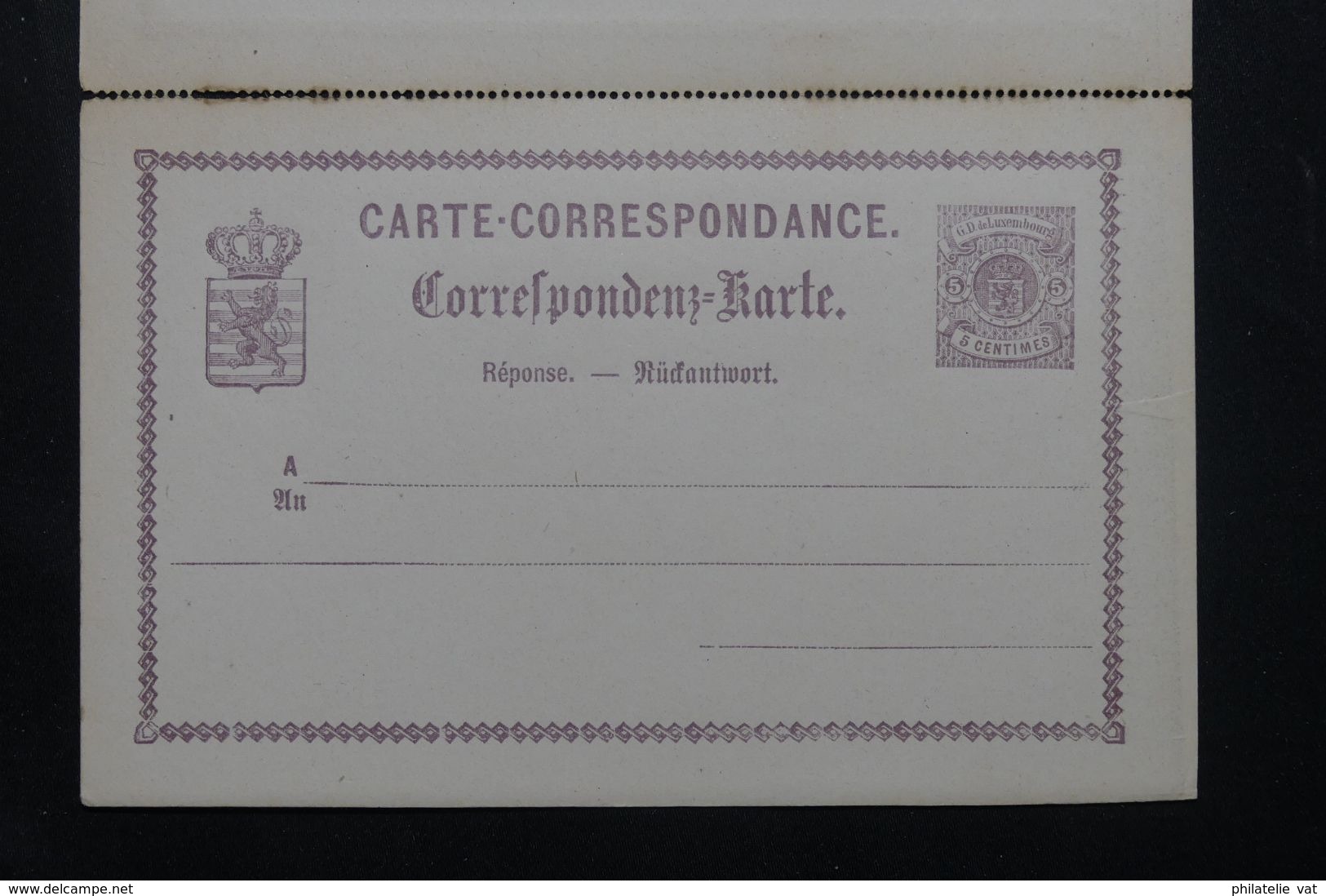 LUXEMBOURG - Entier Avec Réponse Payée - Petit Défaut - Pas Courant - P 22940 - Entiers Postaux