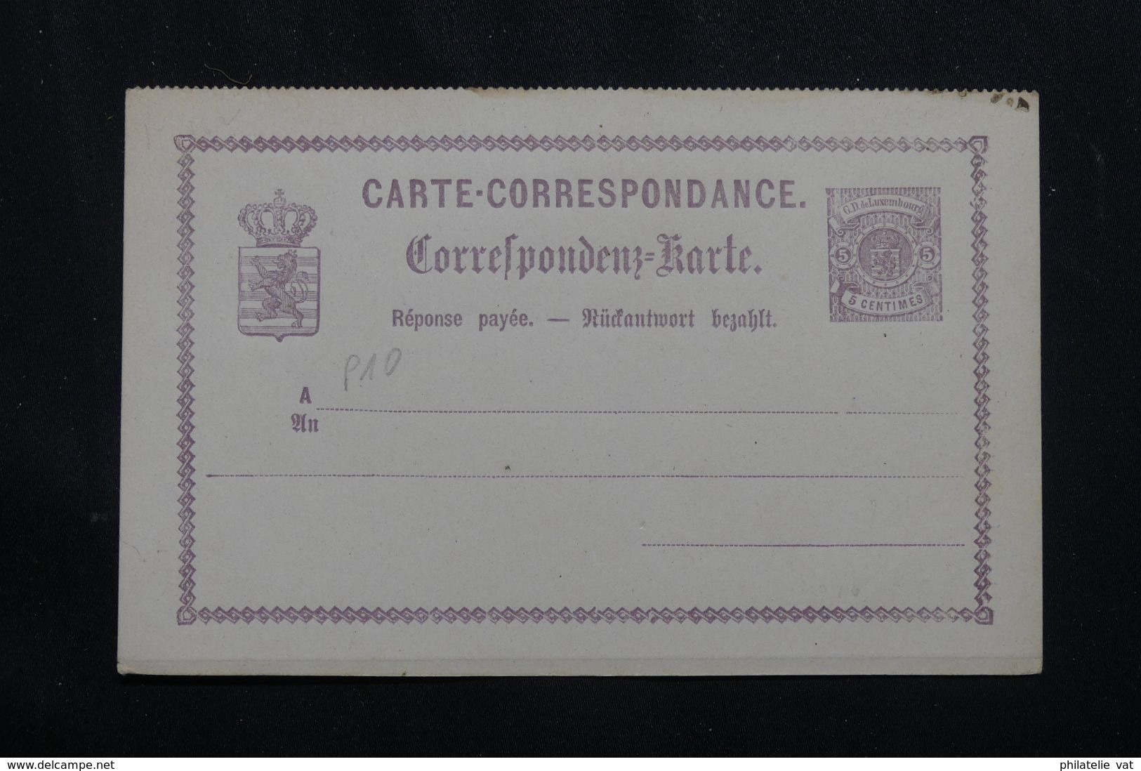 LUXEMBOURG - Entier Avec Réponse Payée - Petit Défaut - Pas Courant - P 22942 - Stamped Stationery