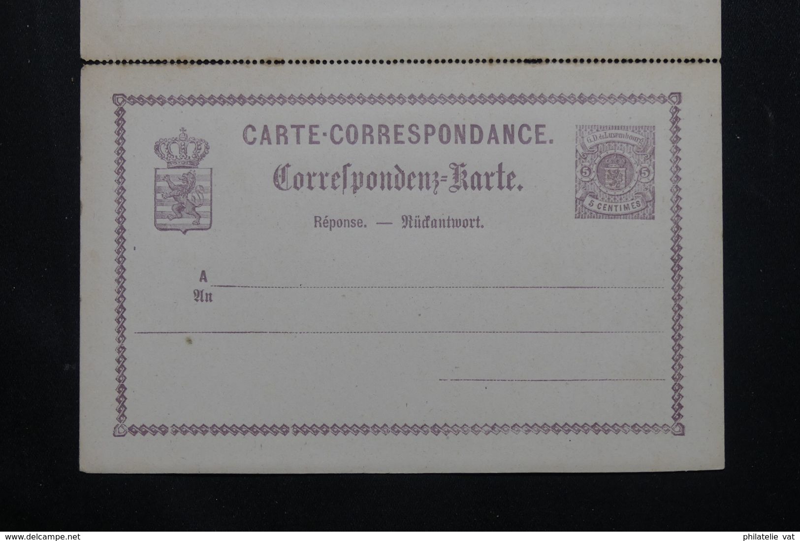 LUXEMBOURG - Entier Avec Réponse Payée - Petit Défaut - Pas Courant - P 22943 - Entiers Postaux