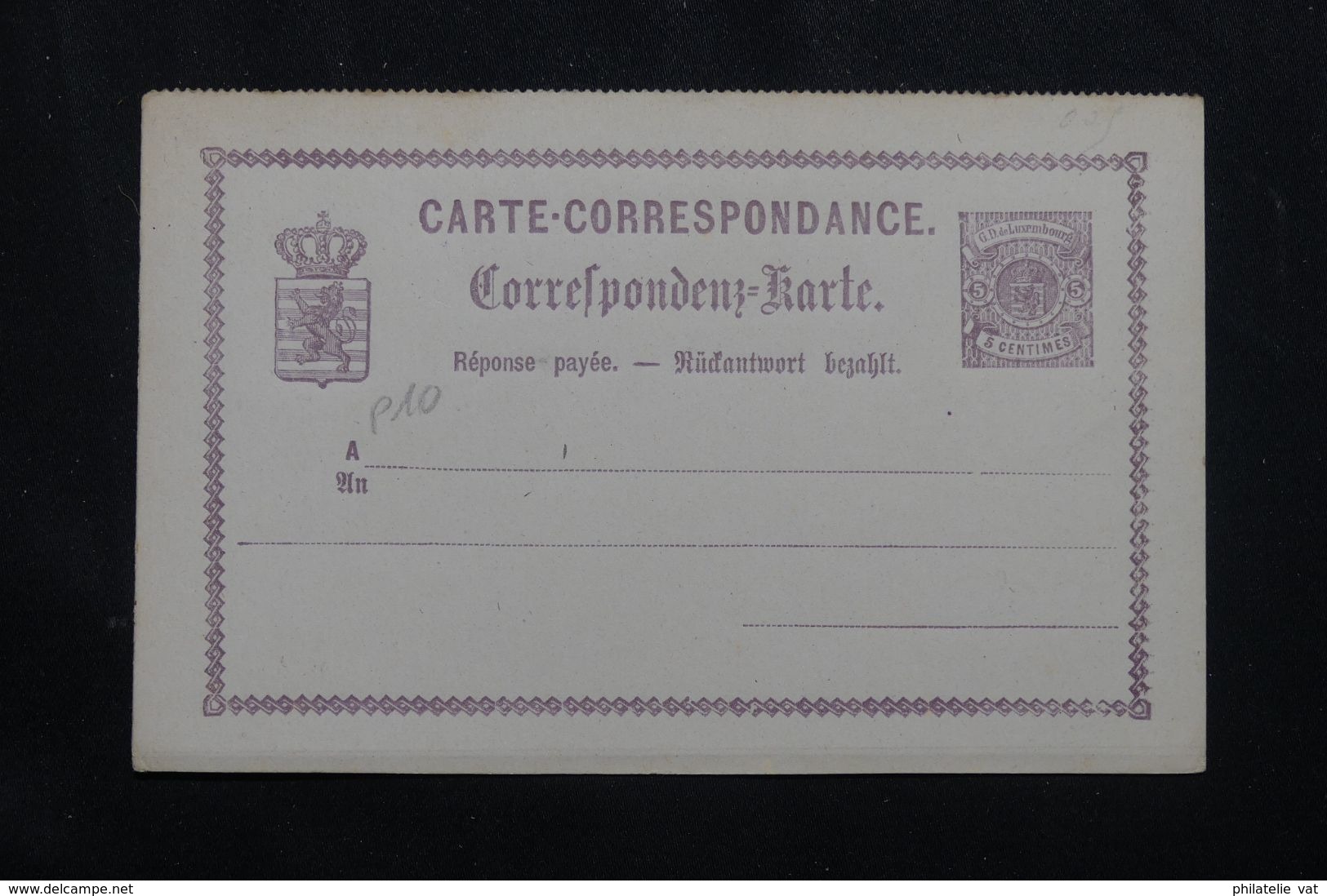 LUXEMBOURG - Entier Avec Réponse Payée - Petit Défaut - Pas Courant - P 22944 - Entiers Postaux