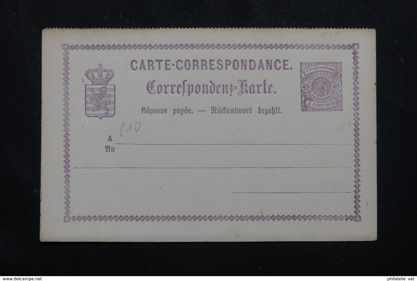 LUXEMBOURG - Entier Avec Réponse Payée - Petit Défaut - Pas Courant - P 22945 - Entiers Postaux